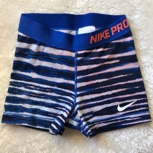 Nike Pro Patterned Spandex Shorts - XS